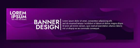 Abstract violet banner template with Wavy Shapes vector
