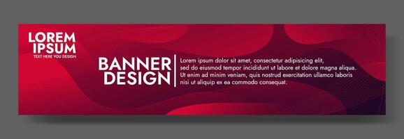 Abstract red banner color with a unique wavy design. It is ideal for creating eye catching headers, promotional banners, and graphic elements with a modern and dynamic look vector