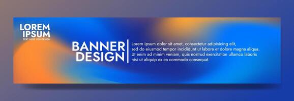 blue blurred smooth liquid waves abstract banner template vector