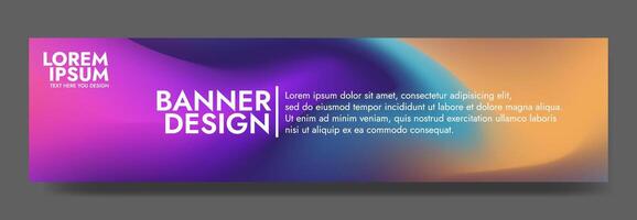 blurred smooth liquid waves abstract banner template vector