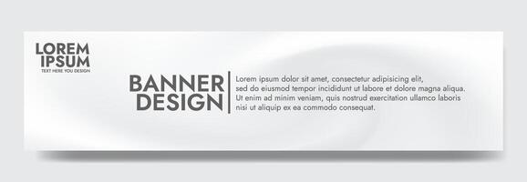 White blurred smooth liquid waves abstract banner template vector