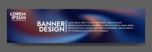 Blue blurred smooth liquid waves abstract banner template vector