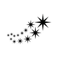 Sparkling Stars - Sparkle silhouette - Star clipart - Sparkle illustration vector