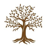 Tree Branch isolated, Tree Clipart, Tree logo, Tree with root illustration vector