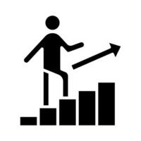Ladder Climbing icon line illustration vector