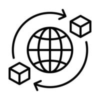 Worldwide Wares icon line illustration vector