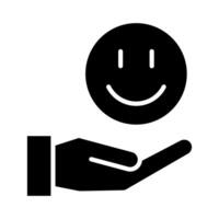 Smile Serve icon line illustration vector
