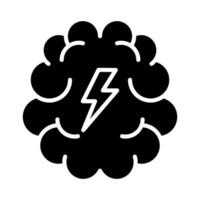 Brainstorm Bolt icon line illustration vector