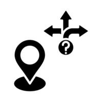Decision Destination icon line illustration vector