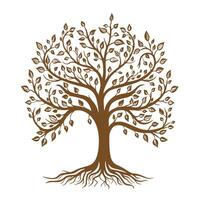 Tree Branch isolated, Tree Clipart, Tree logo, Tree with root illustration vector