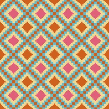 resumen étnico sin costura modelo. cuadrado antecedentes. vector