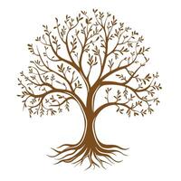 Tree Branch isolated, Tree Clipart, Tree logo, Tree with root illustration vector