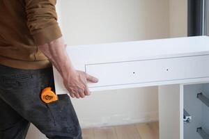 The Art of Constructing Modern Furniture Featuring an Efficient Drawer Assembly Design photo