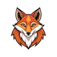 Dynamic Fox Head Illustration in Bright Colors vector