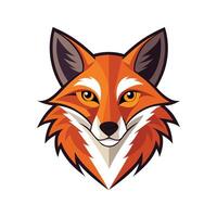 Abstract Fox Head with Colorful Style vector