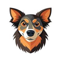 Abstract Dog Head with Colorful Style vector