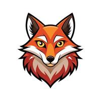 Dynamic Colorful Fox Head Design vector