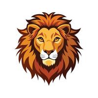 Abstract Dynamic Lion Head Colorful Art Style vector