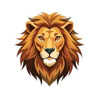 Dynamic Lion Head Design in Colorful Style vector