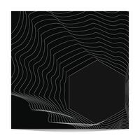 abstract hexagonal wireframe background for social media post vector