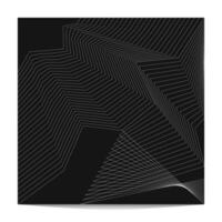 abstract black or dark theme background with abstract line art vector