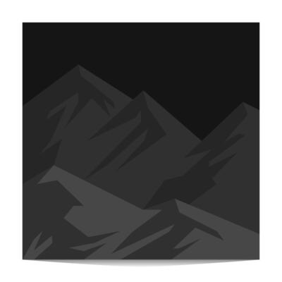 MINIMALIST DARK THEME BACKGROUND WITH ABSTRACT MOUNTAIN ILLUSTRATION