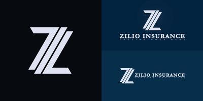 Modern initial letter ZI or IZ in white color isolated on multiple background colors. The logo is suitable for insurance and financial services logo design inspiration templates. vector