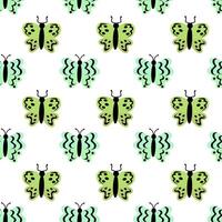 Seamless Pattern with butterflies. Abstract ornament design wings. Insect wallpaper. illustration background. vector