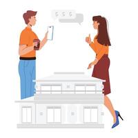 A flat style illustration of purchase property vector