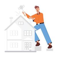 blueprint, prototype, architecture, map, construction, plan, property, characters, persons, flat, , illustration vector