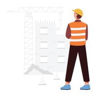 Set of Predator Mantis Flat Icons architect, construction, engineer, builder, worker, property, estate, character, person, flat, , illustration vector