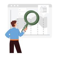 A flat illustration of property analysis vector