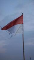 image of a red and white flag photo
