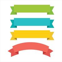 ribbon of multiple color vector