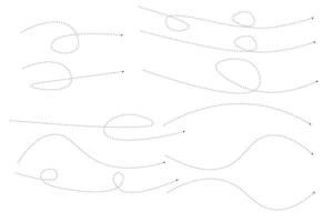 a set of different types of lines and curves vector