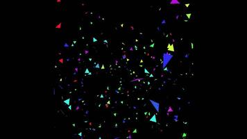 Confetti for Party Celebration, Stock Overlay 4k Animation , 3D Motion Graphics loop Animation, with Chroma key, Alpha Channel, High Resolution, Black and Green Screen Background video