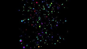 Confetti for Party Celebration, Stock Overlay 4k Animation , 3D Motion Graphics loop Animation, with Chroma key, Alpha Channel, High Resolution, Black and Green Screen Background video