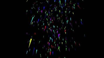 Confetti for Party Celebration, Stock Overlay 4k Animation , 3D Motion Graphics loop Animation, with Chroma key, Alpha Channel, High Resolution, Black and Green Screen Background video
