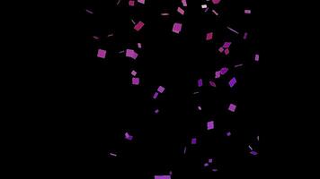 Confetti for Party Celebration, Stock Overlay 4k Animation , 3D Motion Graphics loop Animation, with Chroma key, Alpha Channel, High Resolution, Black and Green Screen Background video