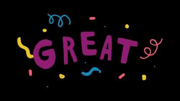 Great Colorful Confetti, Stock Overlay 4k Animation , 3D Motion Graphics loop Animation, with Chroma key, Alpha Channel, High Resolution, Black and Green Screen Background video