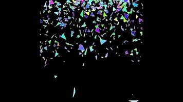 Confetti for Party Celebration, Stock Overlay 4k Animation , 3D Motion Graphics loop Animation, with Chroma key, Alpha Channel, High Resolution, Black and Green Screen Background video