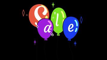 Balloons Inflate And Pop, Stock Overlay 4k Animation , 3D Motion Graphics loop Animation, with Chroma key, Alpha Channel, High Resolution, Black and Green Screen Background video