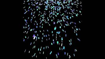 Confetti for Party Celebration, Stock Overlay 4k Animation , 3D Motion Graphics loop Animation, with Chroma key, Alpha Channel, High Resolution, Black and Green Screen Background video