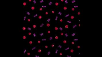 Confetti for Party Celebration, Stock Overlay 4k Animation , 3D Motion Graphics loop Animation, with Chroma key, Alpha Channel, High Resolution, Black and Green Screen Background video