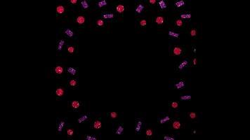 Confetti for Party Celebration, Stock Overlay 4k Animation , 3D Motion Graphics loop Animation, with Chroma key, Alpha Channel, High Resolution, Black and Green Screen Background video