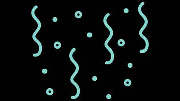 Confetti for Party Celebration, Stock Overlay 4k Animation , 3D Motion Graphics loop Animation, with Chroma key, Alpha Channel, High Resolution, Black and Green Screen Background video