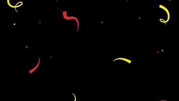 Confetti for Party Celebration, Stock Overlay 4k Animation , 3D Motion Graphics loop Animation, with Chroma key, Alpha Channel, High Resolution, Black and Green Screen Background video