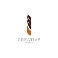 Creative Agency Logo Featuring Stylized Letter I Design vector