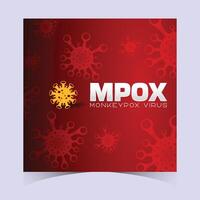 Monkeypox or mpox is a virus that infects humans through transmission from animals. web banner, header, and background cover for orthopoxvirus infectious zoonotic diseases vector