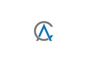CA Letter Logo Design with Creative Modern iicon template vector